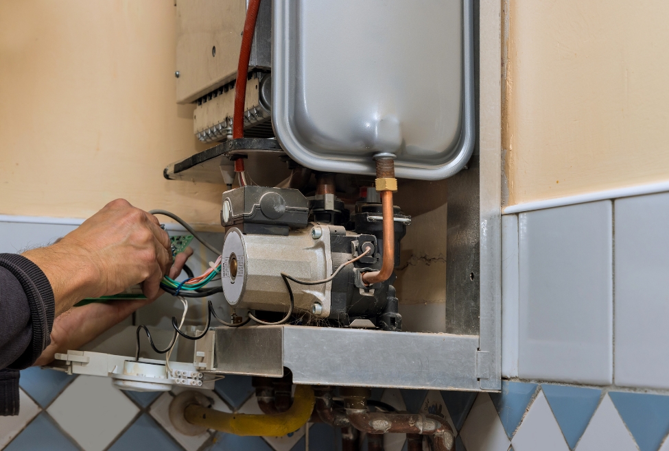Home Plumber performing maintenance and repairs on a tankless hot water heater to ensure optimal performance and efficiency. Flow Pro Plumbing provides expert tankless water heater repair, installation, and maintenance services. Contact us now for help with can a tankless hot water heater be repaired, tankless water heater repair, tankless water heater maintenance, tankless water heater installation, tankless water heater troubleshooting, fixing a tankless hot water heater, tankless water heater issues, tankless heater repair near me, professional tankless water heater services, cost of tankless water heater repair, tankless water heater problems, tankless hot water heater maintenance services, tankless water heater flushing, tankless water heater efficiency repair, fixing issues with tankless water heaters, expert tankless water heater repair, best plumber for tankless water heaters near me, tankless heater maintenance near me, tankless water heater service near me, tankless heater troubleshooting and repair.