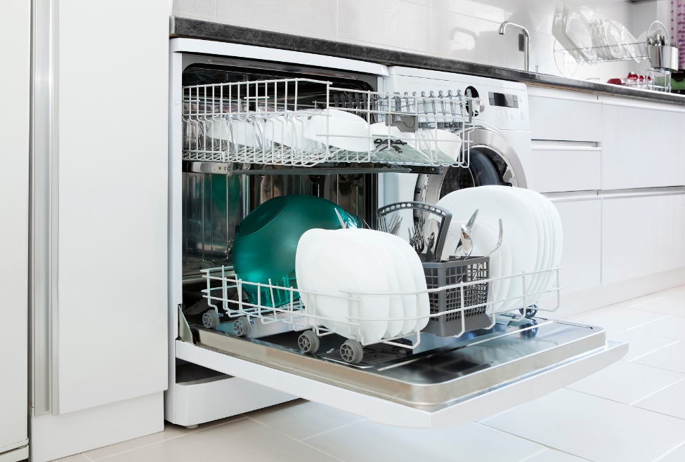 Home Open dishwasher with clean dishes in a modern kitchen, representing average dishwasher lifespan, when to replace a dishwasher, and common dishwasher issues; Flow Pro Plumbing offers dishwasher installation, kitchen plumbing services, and appliance water line repair. Trust us today to help you with what is the average lifespan of a dishwasher, how long does a dishwasher last, dishwasher life expectancy, when to replace a dishwasher, common dishwasher problems, dishwasher not cleaning well, dishwasher maintenance tips, dishwasher installation near me, appliance plumbing near me, dishwasher repair near me, Flow Pro Plumbing dishwasher services, water line for dishwasher installation, kitchen plumbing near me, installing a new dishwasher, best time to replace a dishwasher, average years a dishwasher lasts, plumbing for kitchen appliances, dishwasher drain issues, clogged dishwasher fix, noisy dishwasher solutions, local dishwasher hookup service, how to tell if dishwasher needs replacing, plumber for dishwasher installation.
