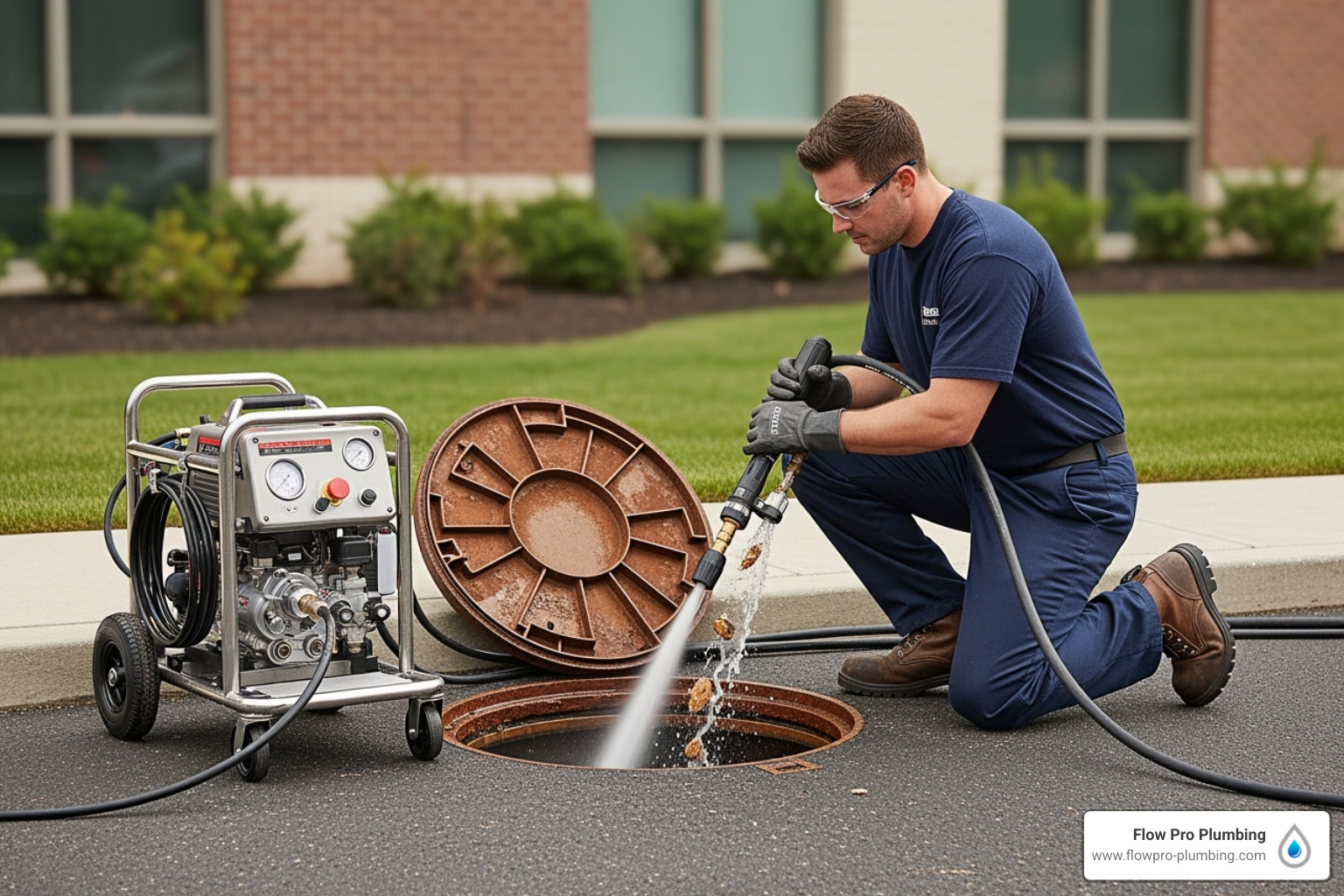 Home sewer hydro jetting