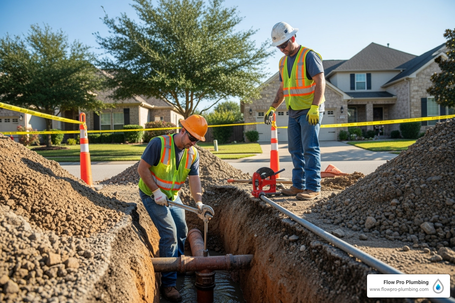 Home water main repair Brentwood