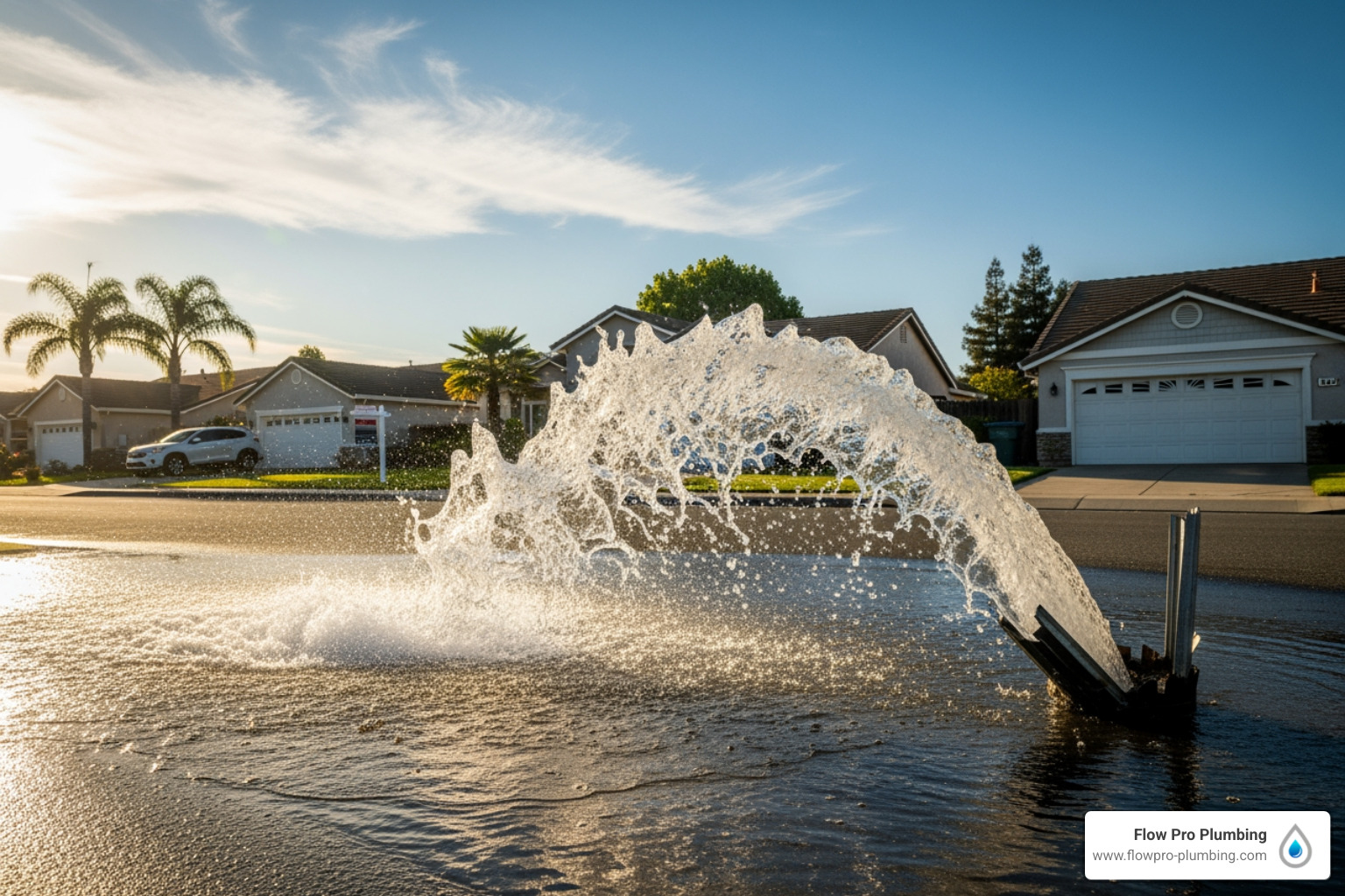 Home burst water pipe in oakley, ca
